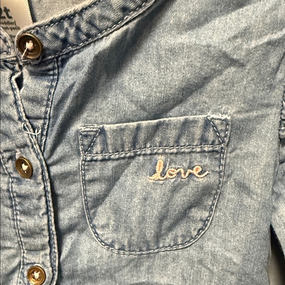 Carter's Denim Dress with Embroidered Pocket - Picture 6 of 9